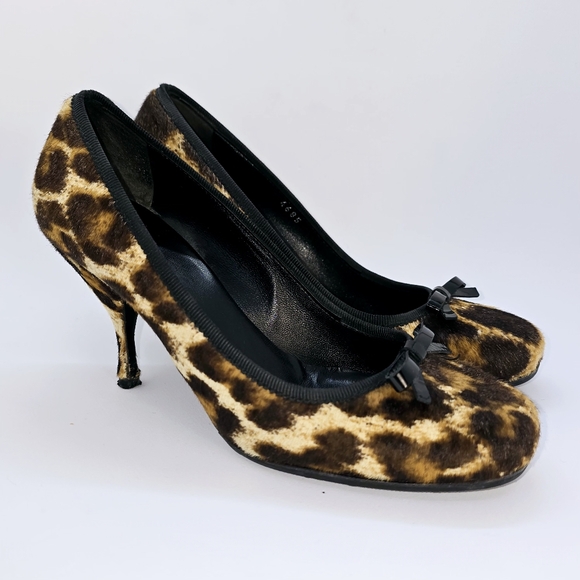 PRADA Calzature Donna St. Ghepardo Kitten Heel IT35.5 - Picture 1 of 9